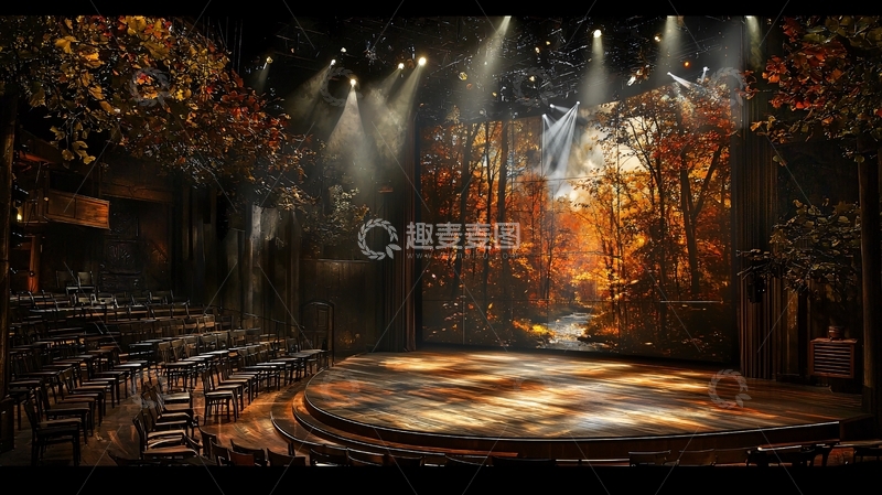 高清大图下载【趣麦麦图】舞台灯光下的表演场景