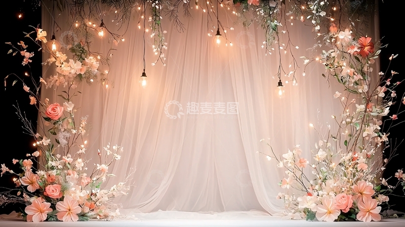 高清大图下载【趣麦麦图】浪漫婚礼背景墙