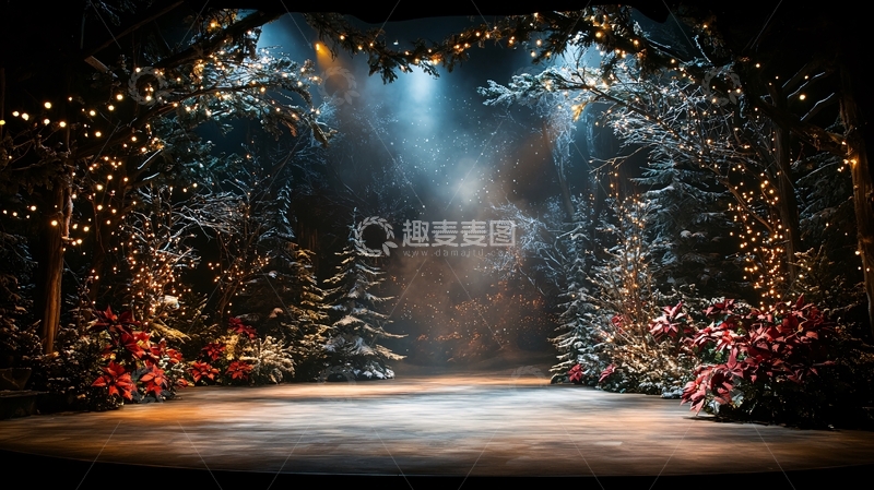 高清大图下载【趣麦麦图】童话森林舞台背景