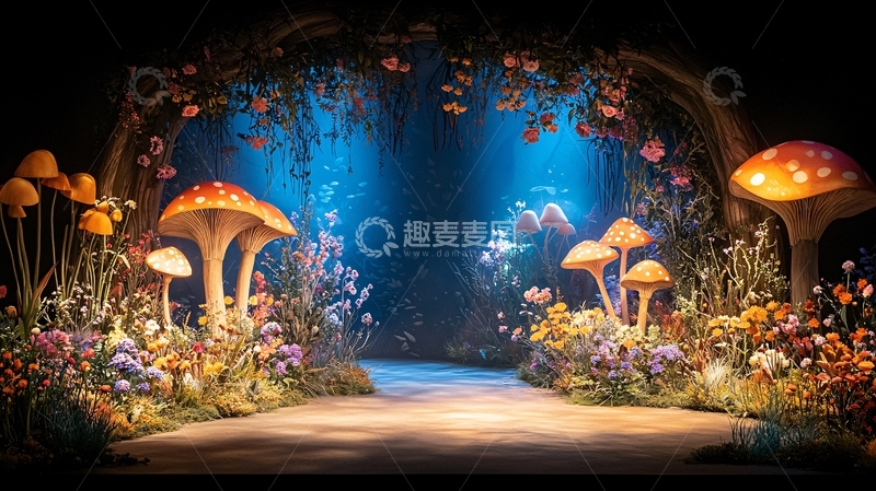高清大图下载【趣麦麦图】梦幻蘑菇森林