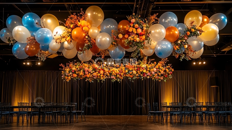 高清大图下载【趣麦麦图】派对气球花卉装饰