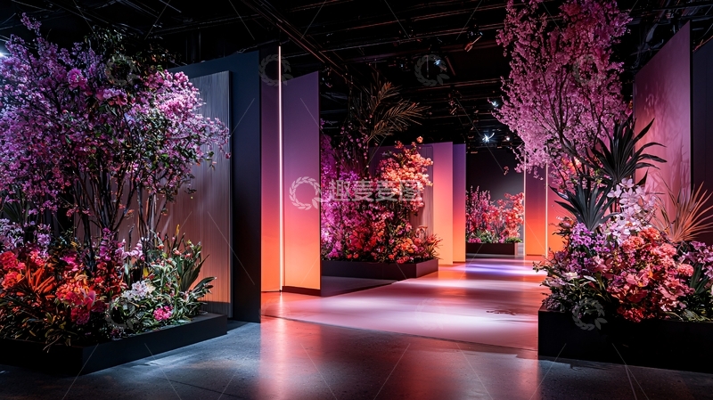 高清大图下载【趣麦麦图】花卉环绕的梦幻通道