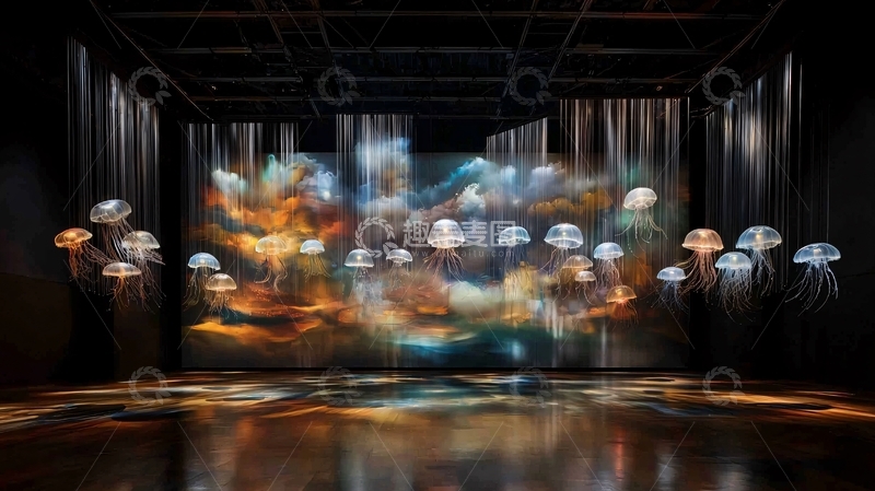 高清大图下载【趣麦麦图】舞台上的奇幻光影效果