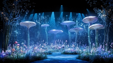 奇幻森林舞台背景