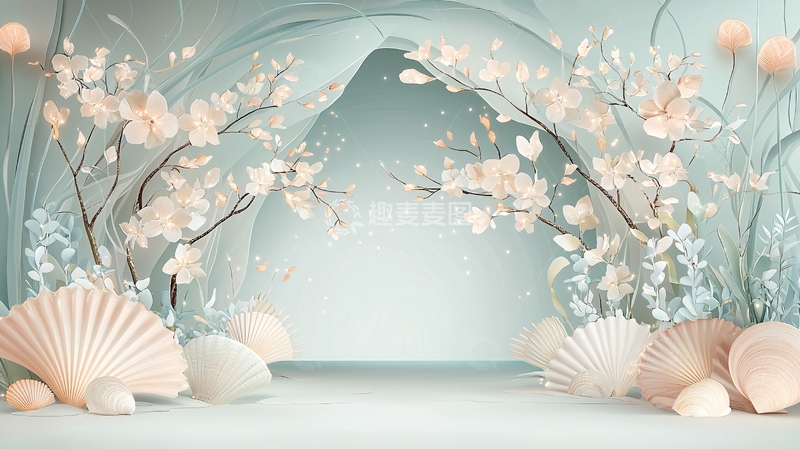 高清大图下载【趣麦麦图】梦幻海洋风背景