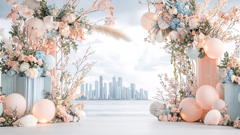 高清大图下载【趣麦麦图】柔和色调花卉布置