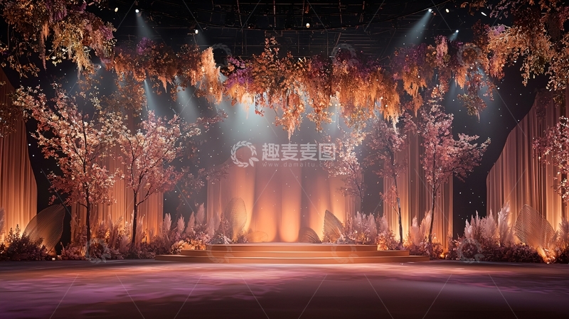 高清大图下载【趣麦麦图】童话森林舞台背景