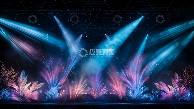 高清大图下载【趣麦麦图】舞台灯光表演