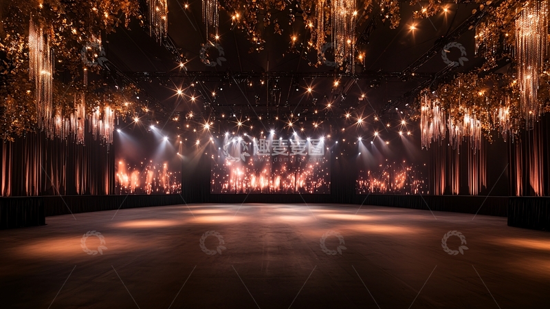 高清大图下载【趣麦麦图】舞台灯光璀璨的场景