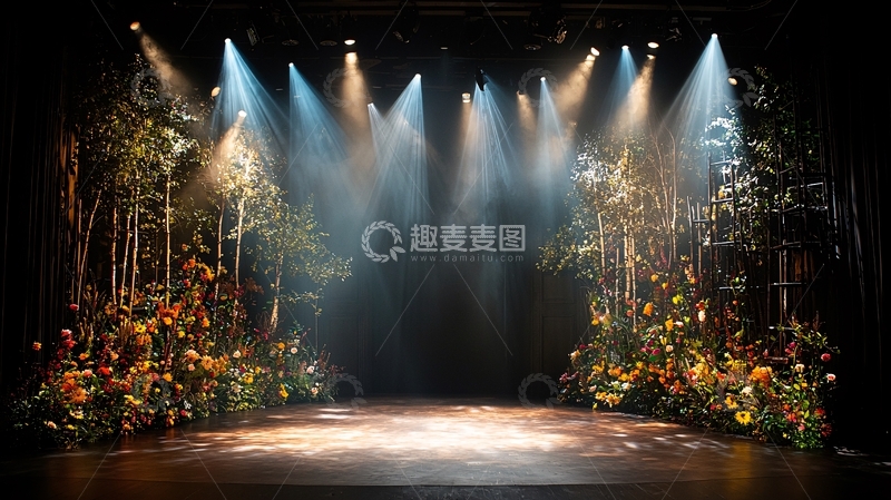 高清大图下载【趣麦麦图】舞台灯光森林