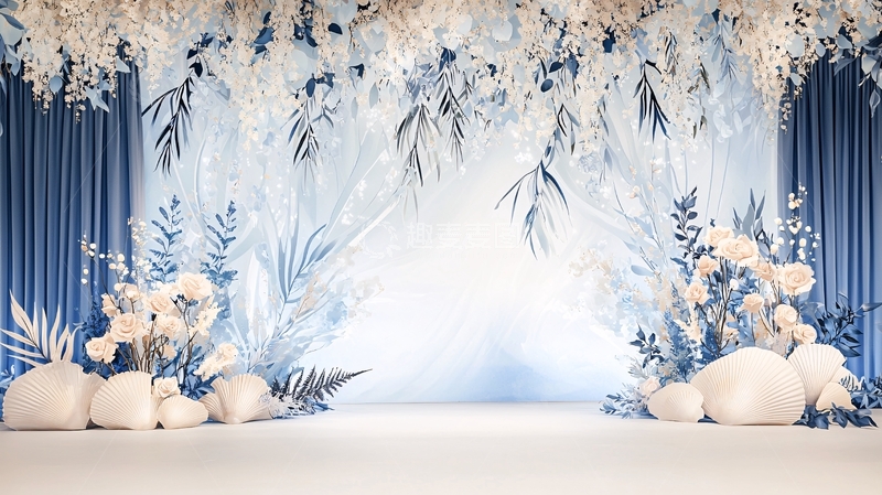高清大图下载【趣麦麦图】冰雪主题婚礼背景