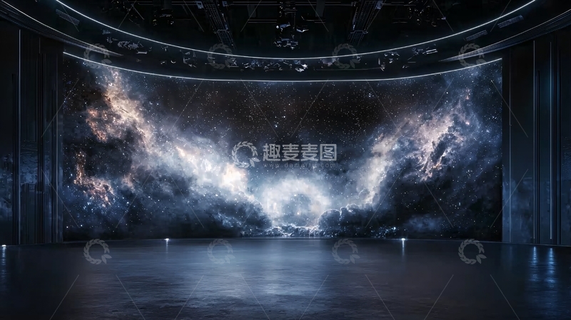 高清大图下载【趣麦麦图】太空风暴般的舞台背景