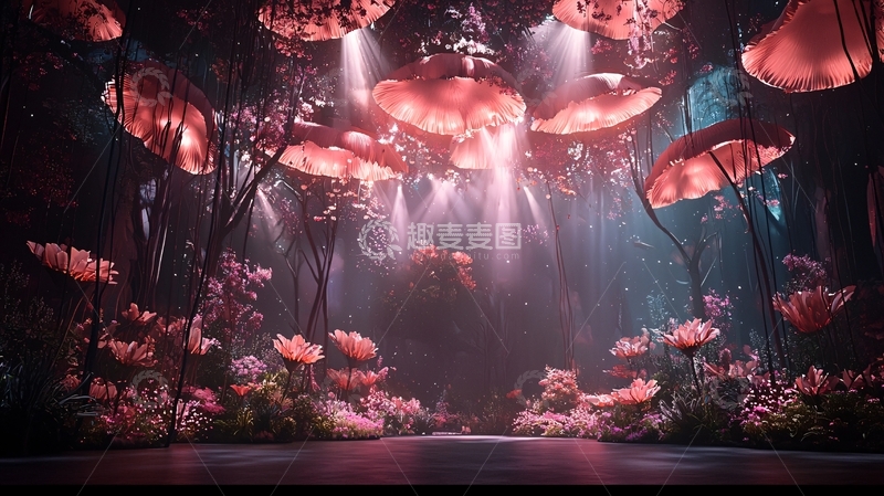 高清大图下载【趣麦麦图】梦幻蘑菇森林