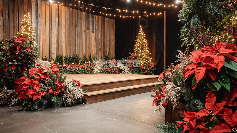 高清大图下载【趣麦麦图】节日舞台背景