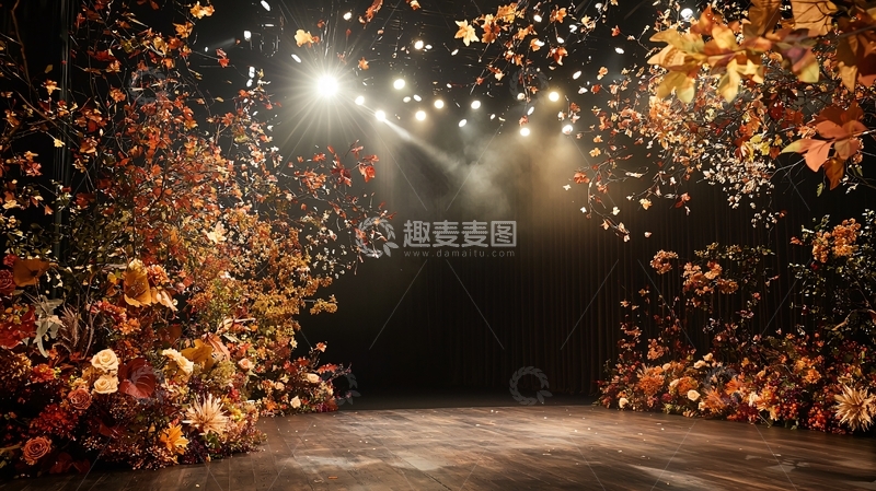 高清大图下载【趣麦麦图】舞台花卉灯光效果