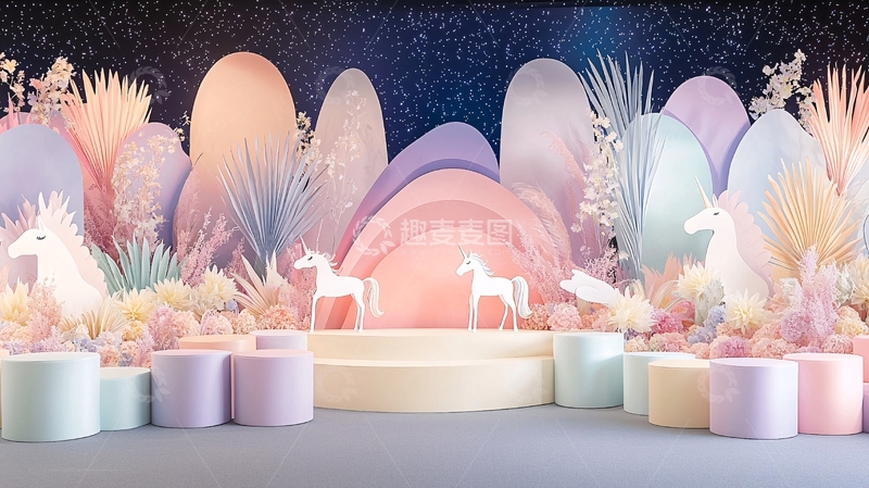 高清大图下载【趣麦麦图】粉色系梦幻场景