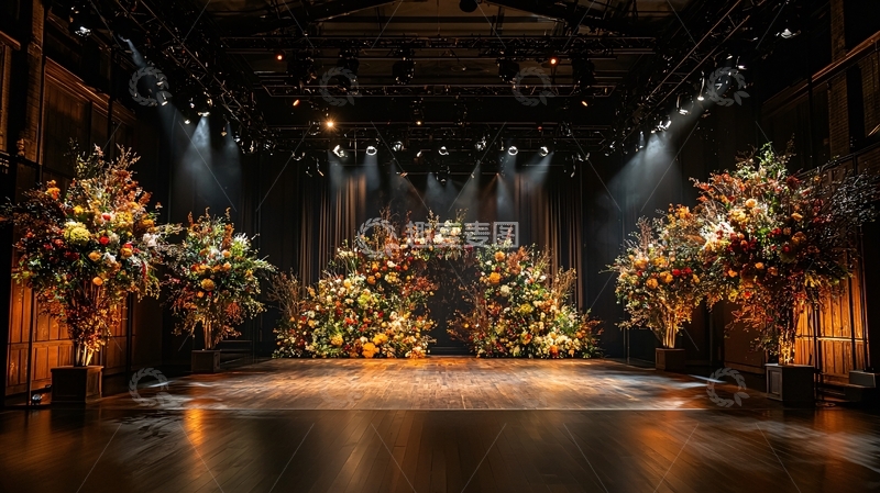 高清大图下载【趣麦麦图】舞台鲜花布置