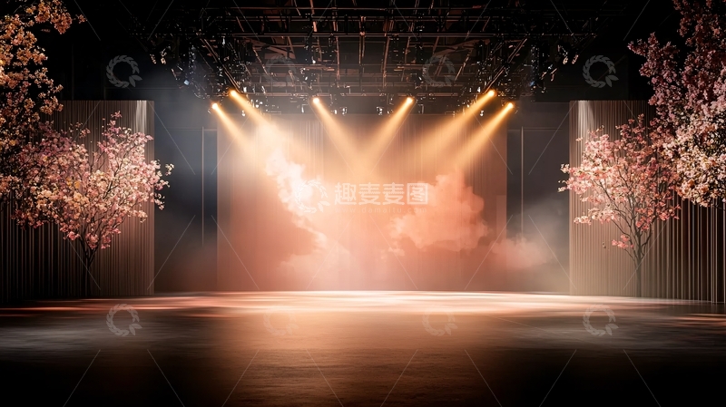 高清大图下载【趣麦麦图】舞台灯光下的梦幻场景