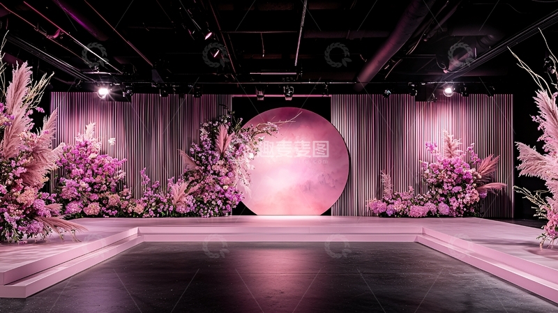 高清大图下载【趣麦麦图】粉色浪漫婚礼舞台
