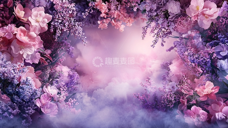 高清大图下载【趣麦麦图】梦幻花卉背景