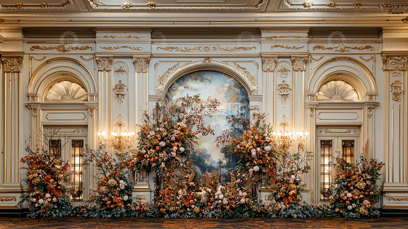 高清大图下载【趣麦麦图】豪华古典风格婚礼背景
