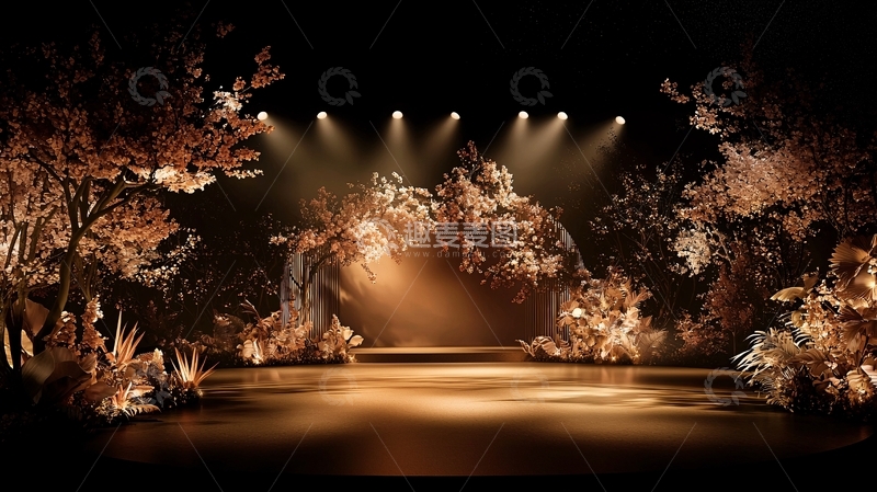 高清大图下载【趣麦麦图】舞台背景灯光聚焦