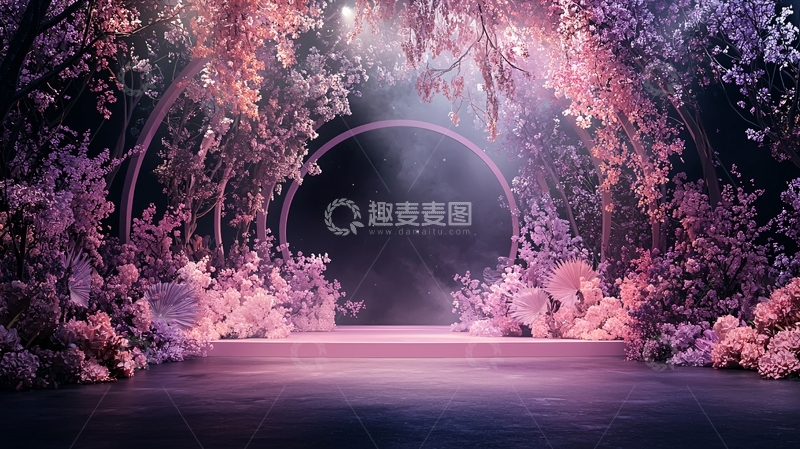 高清大图下载【趣麦麦图】奇幻森林中的圆环入口