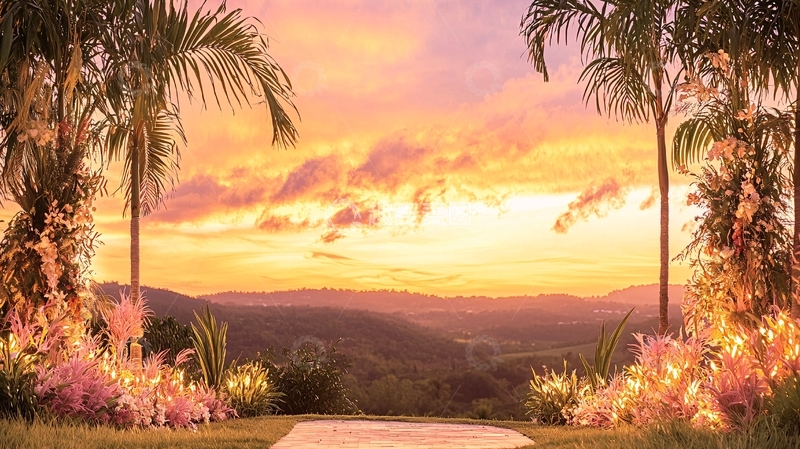 高清大图下载【趣麦麦图】热带日落高清图片