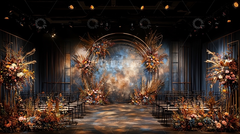 高清大图下载【趣麦麦图】婚礼舞台背景7