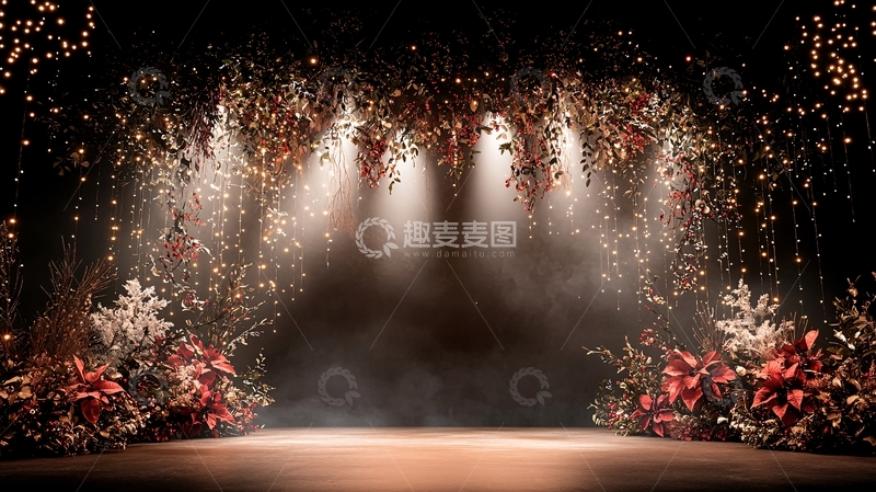 高清大图下载【趣麦麦图】舞台鲜花装饰