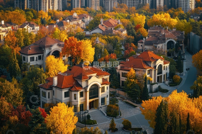 高清大图下载【趣麦麦图】城市里的别墅建筑1