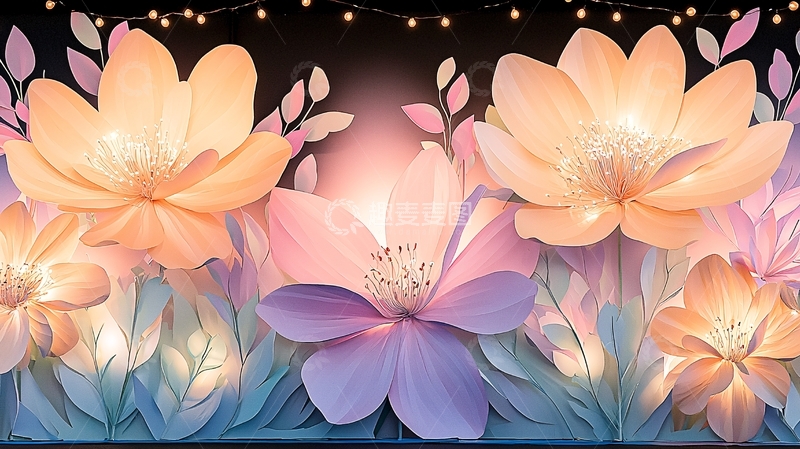 高清大图下载【趣麦麦图】梦幻莲花灯高清图片