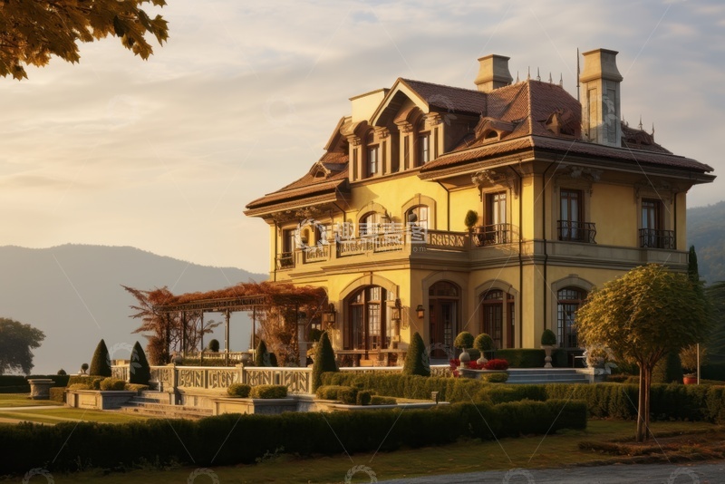 高清大图下载【趣麦麦图】户外独栋别墅建筑