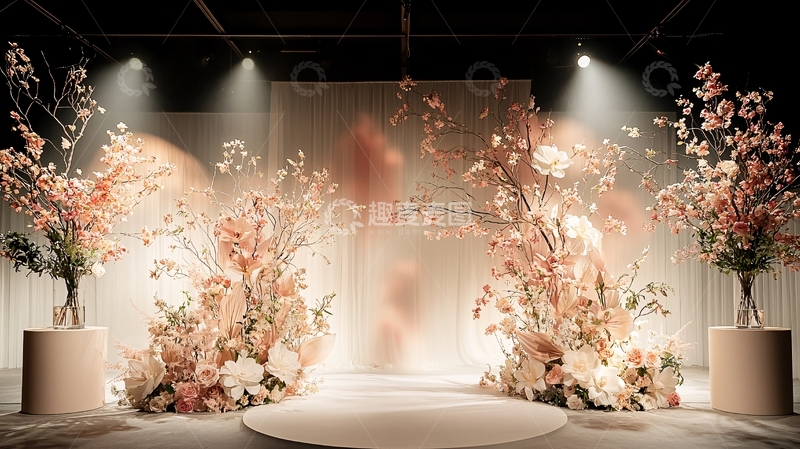 高清大图下载【趣麦麦图】舞台鲜花装饰