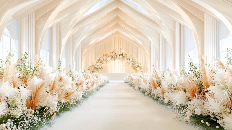 高清大图下载【趣麦麦图】白色浪漫婚礼场景