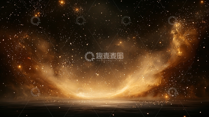 高清大图下载【趣麦麦图】金黄色星云背景图