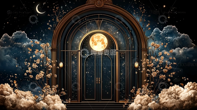 高清大图下载【趣麦麦图】星夜拱门高清图片