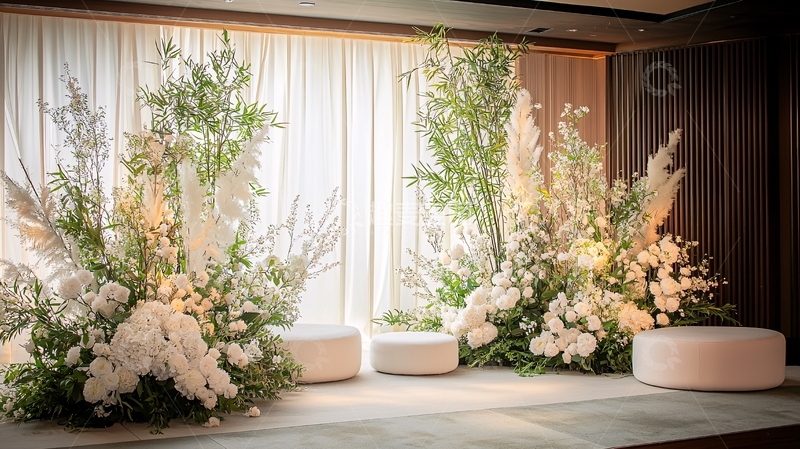 高清大图下载【趣麦麦图】婚礼舞台鲜花装饰
