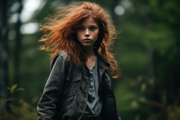 森林里的一位少女