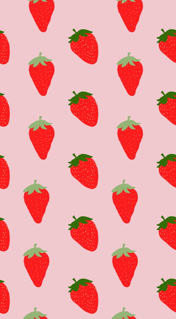 手绘草莓可爱风