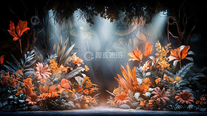 高清大图下载【趣麦麦图】舞台鲜花布景