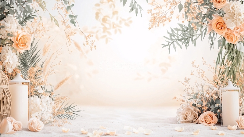 高清大图下载【趣麦麦图】暖色调花卉背景