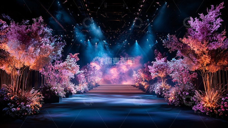 高清大图下载【趣麦麦图】梦幻舞台灯光场景