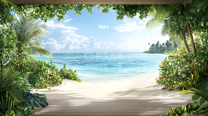 高清大图下载【趣麦麦图】热带海滩天堂景色