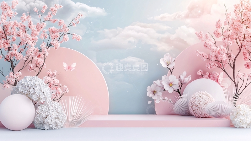 高清大图下载【趣麦麦图】粉色浪漫场景