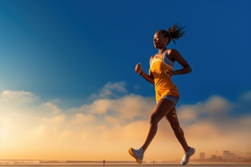 户外跑步的女士