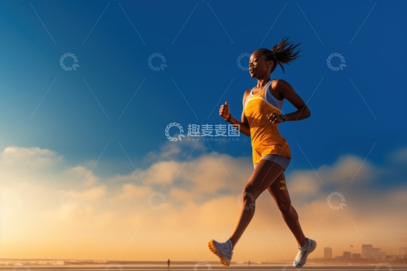 高清大图下载【趣麦麦图】户外跑步的女士