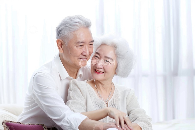 高清大图下载【趣麦麦图】头发花白的老年夫妻