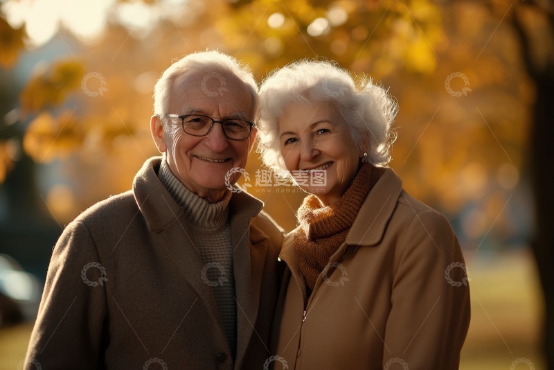 高清大图下载【趣麦麦图】公园里的老年夫妻