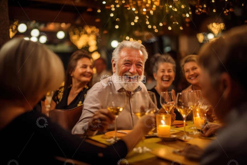 高清大图下载【趣麦麦图】老年人聚会狂欢